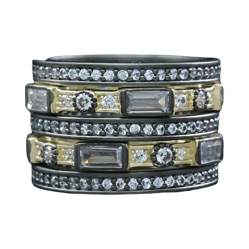Two tone stack black