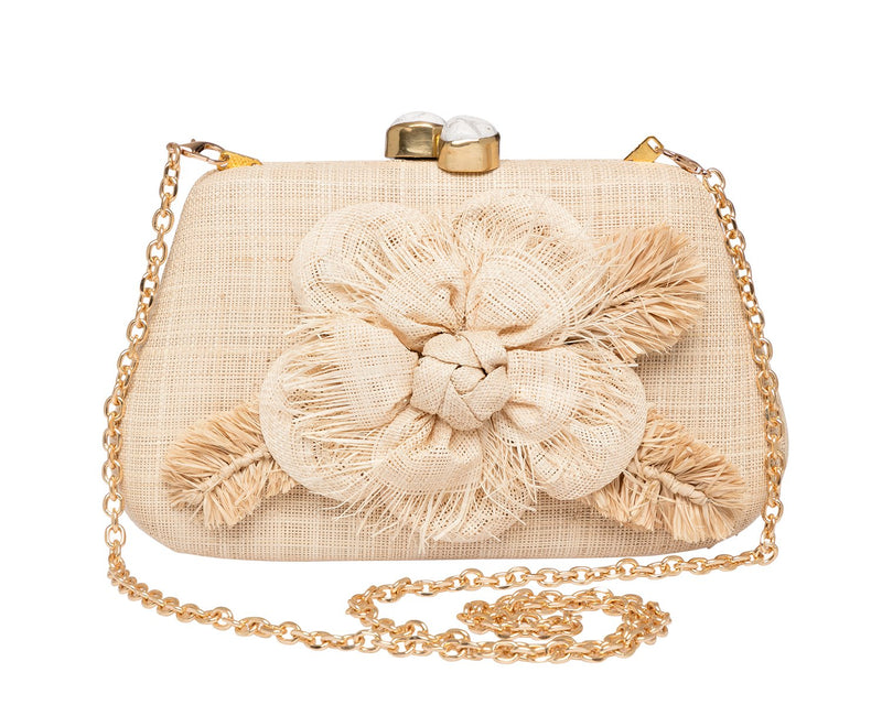 ROSIE Camelia Clutch - Natural