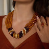 Amber & Amethyst Multi-Strand Necklace
