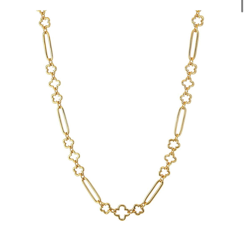 Flower Oval Link Chain