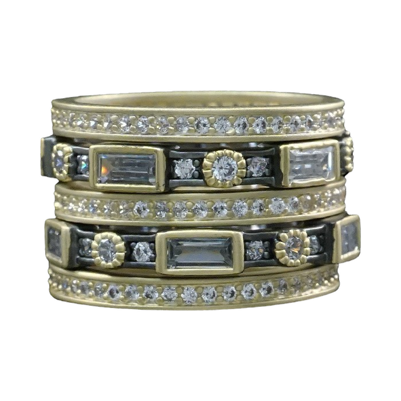 Two tone stack Gold