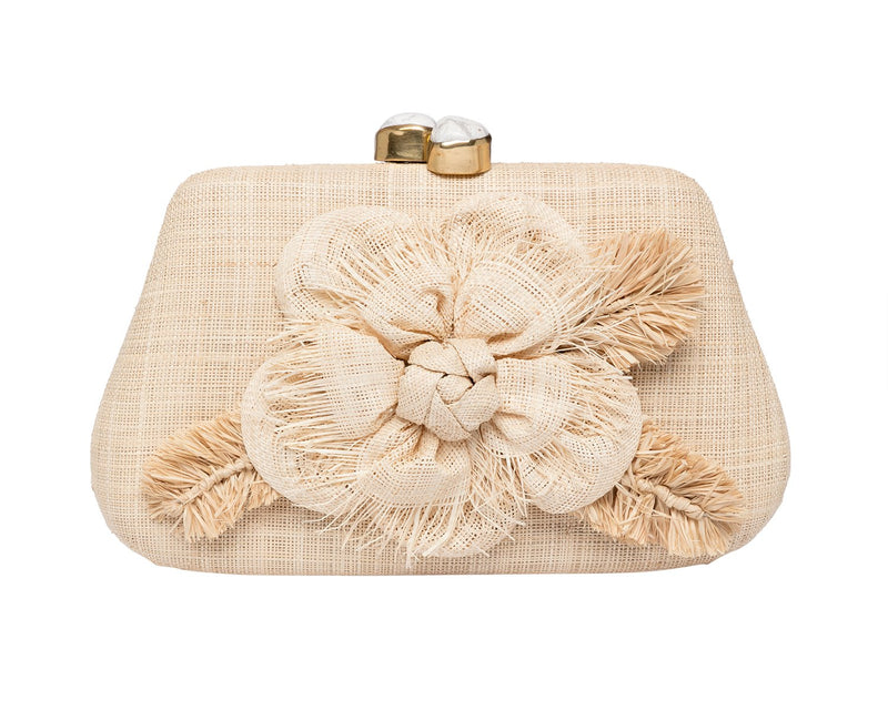 ROSIE Camelia Clutch - Natural