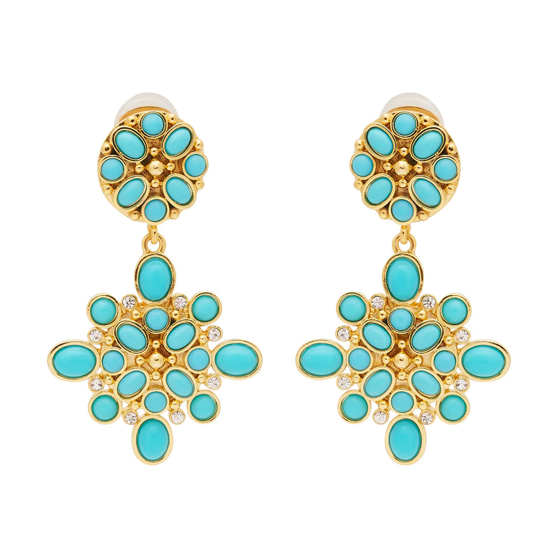 Gold & Turquoise Drop