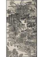SCARF / ETOLE 100 WOOL SILK PIRANESI BLACK