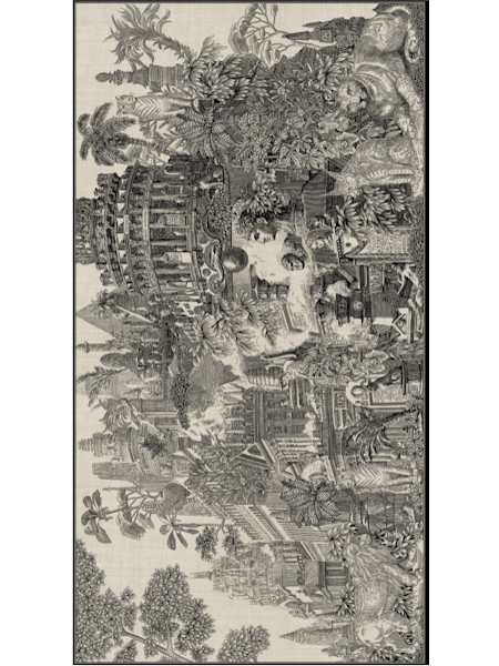 SCARF / ETOLE 100 WOOL SILK PIRANESI BLACK