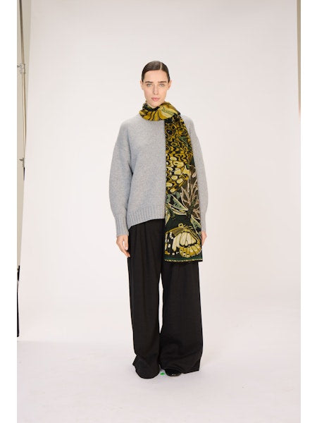 SCARF / ETOLE 70 PAPILLONS EMERALD
