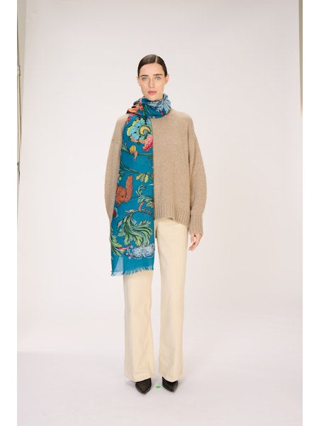 SCARF / ETOLE 55 ROCOCO DUCK BLUE