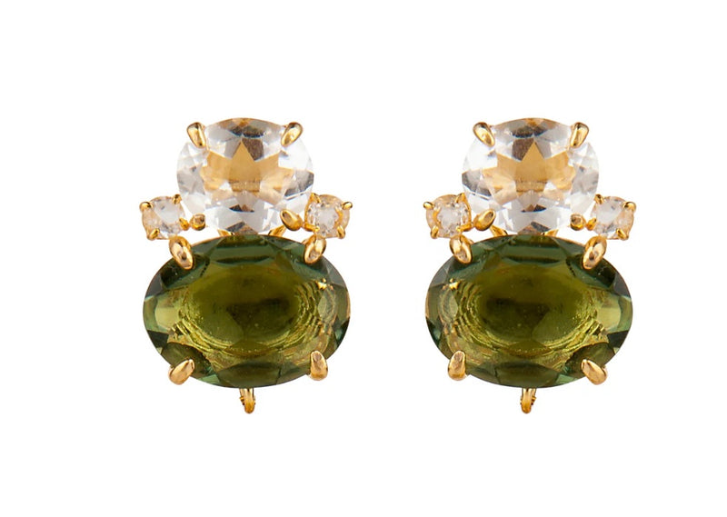 Green Quartz Stud