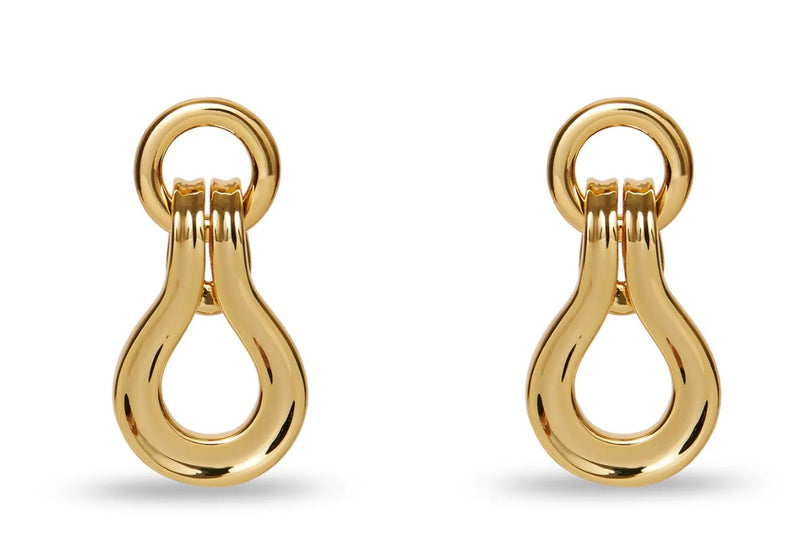 GOLD BUCKLE DANGLE EARRINGS