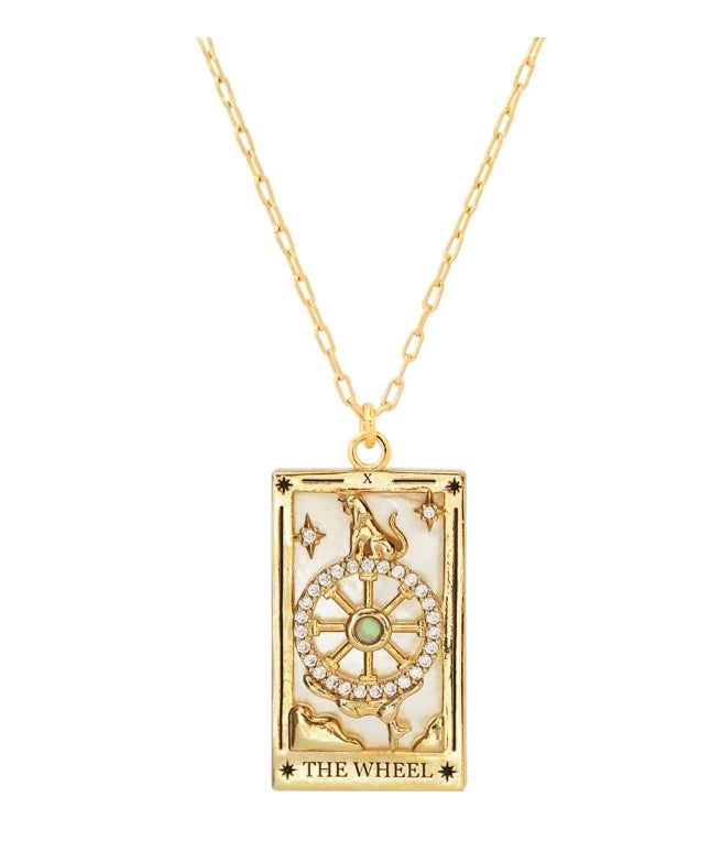 The Wheel Tarot Card Necklace