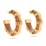 Gaia Cage Hoop Earrings - Teak