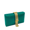 Emerald Fringe Clutch