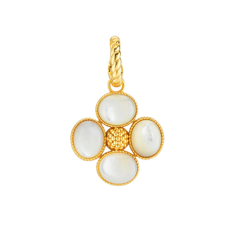 Berry Clover Double Sided Pendant - MOP