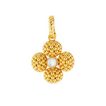 Berry Clover Double Sided Pendant - MOP