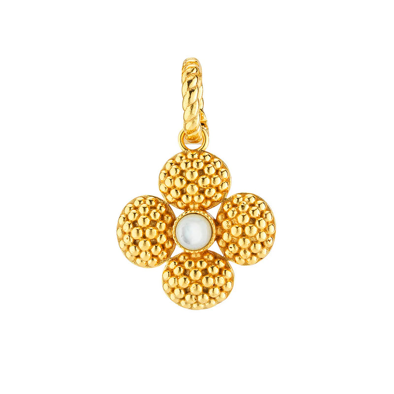 Berry Clover Double Sided Pendant - MOP