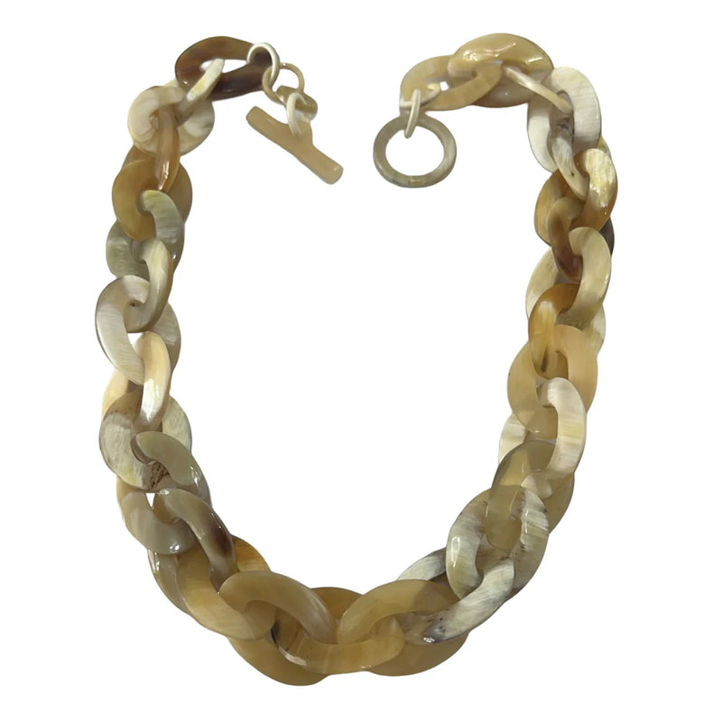 Horn Curb Link Necklace