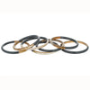 Natural Horn Bangle Set of 7 With Lacquer
