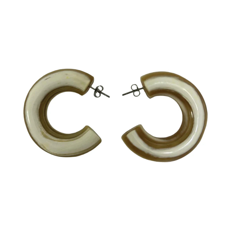 Genuine Horn Light Shade Chunky Circle Post