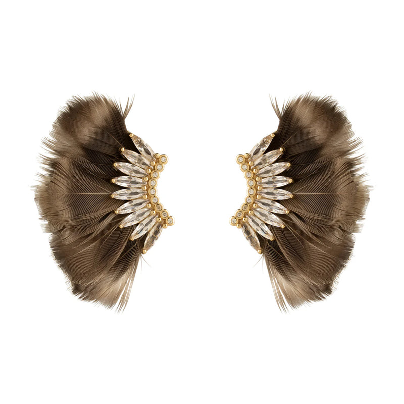 LUXE MINI MADELINE FEATHER EARRINGS