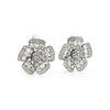 CRYSTAL FLOWER CLIP EARRINGS
