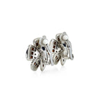 CRYSTAL FLOWER CLIP EARRINGS