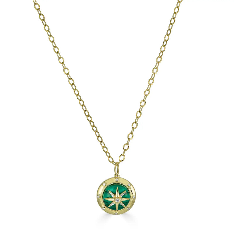 Malachite Compass Necklace