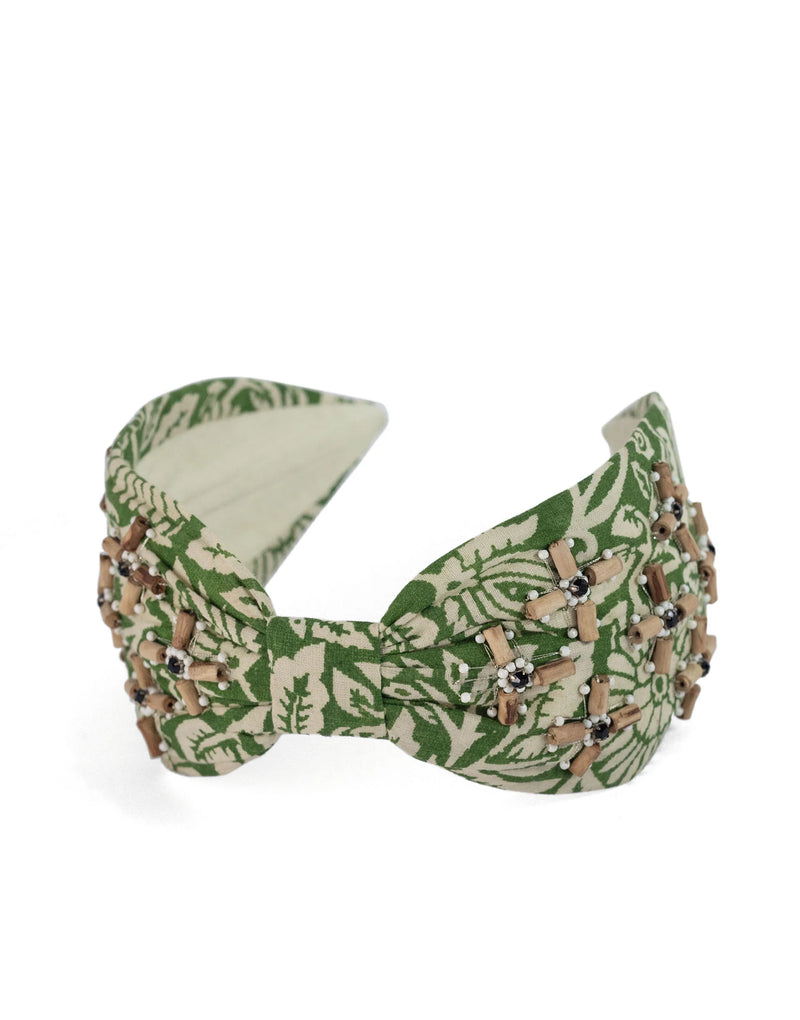 Green Batik Headband