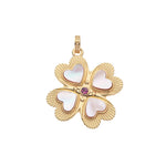 LUCKY in Love Clover Pendant with Pink Shell