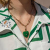 Malene Green Jade Clip