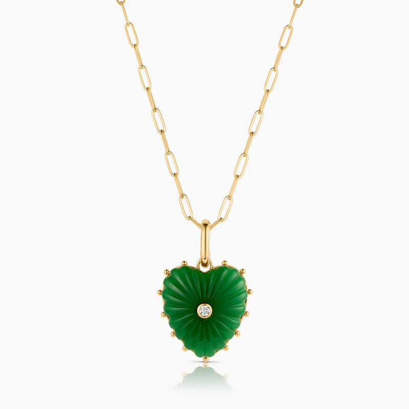 Malene Green Jade Clip