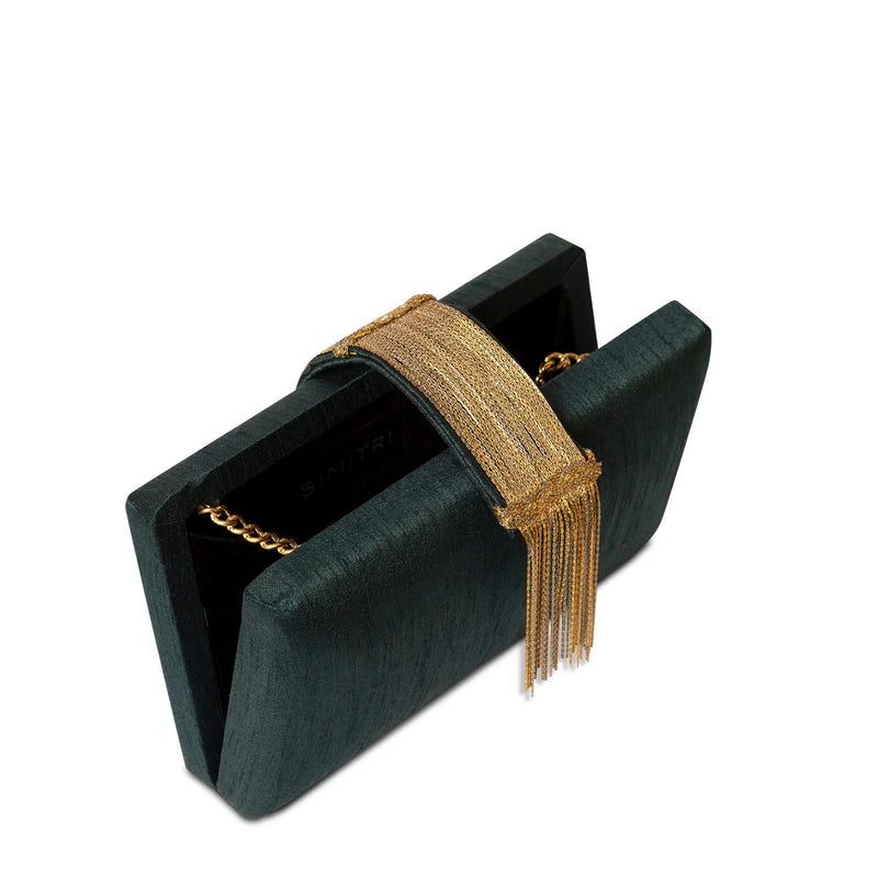 Teal Fringe Bag