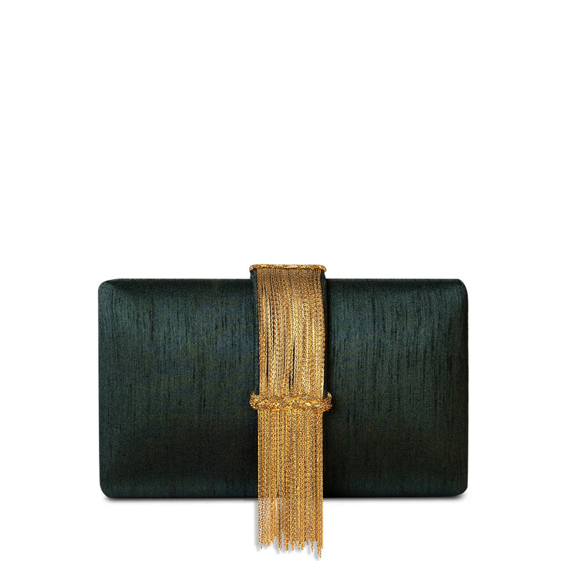 Teal Fringe Bag