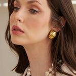 Polished Gold Clip Hoop
