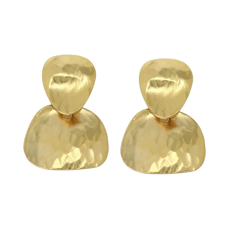 Gold Hammered Drop