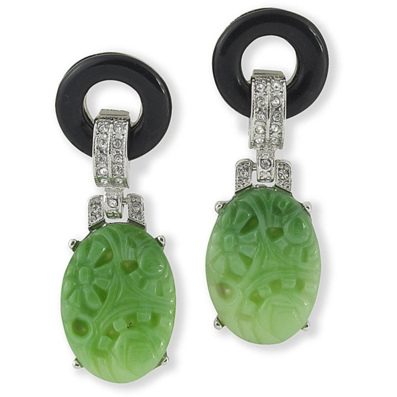 Jade Art Deco Earring
