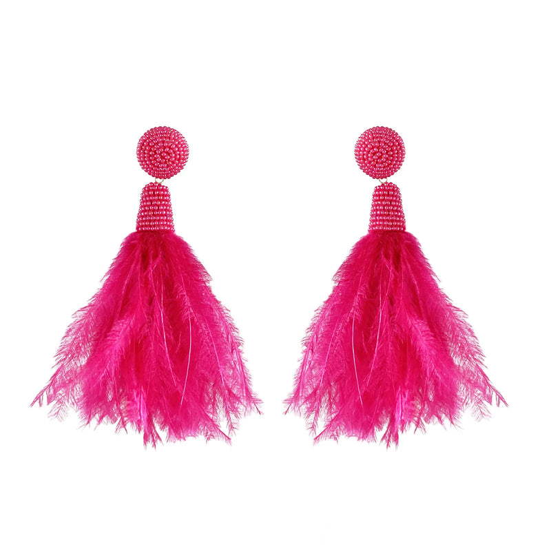 Hot pink mini feather