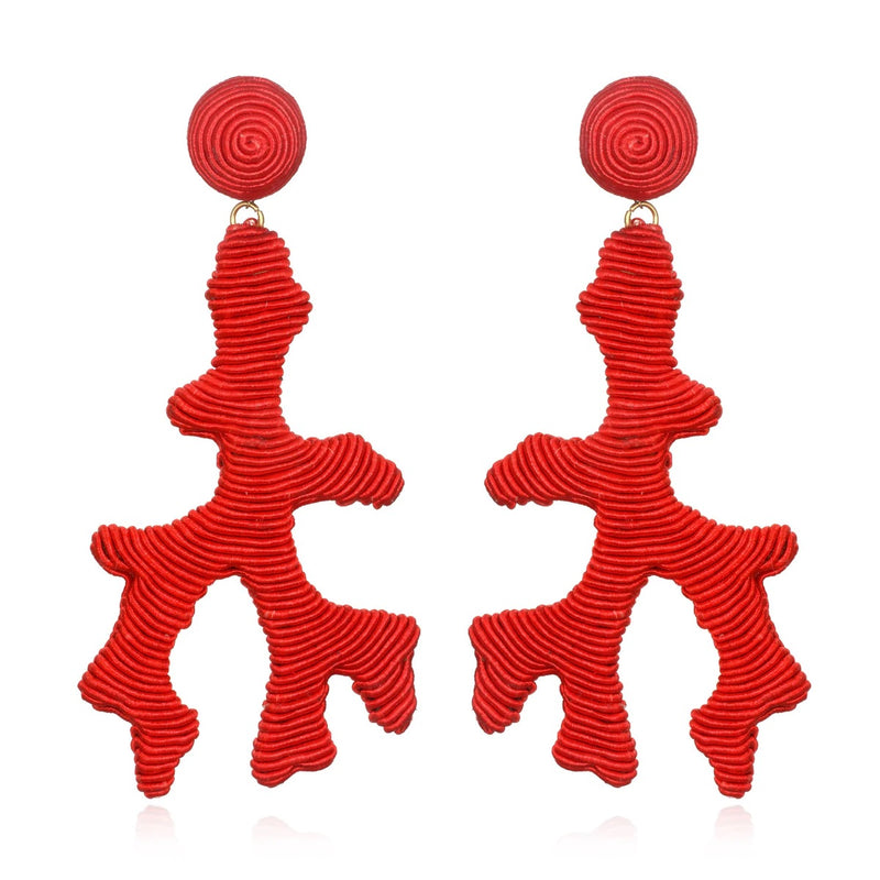 Seychelles Silk Red Drop Earrings