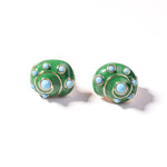 Jade Enamel Dotted Snail Clip Earring
