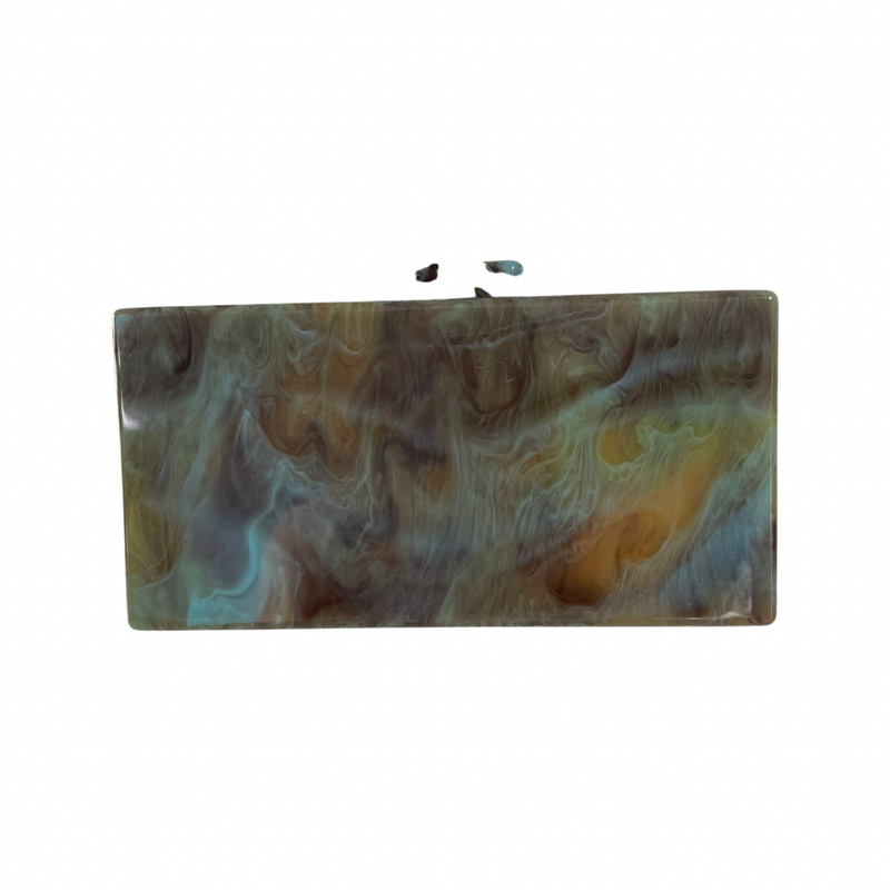 Green marble Clutch
