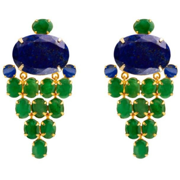 Green onyx and lapis