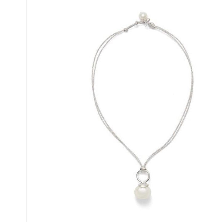 Silver pearl cord